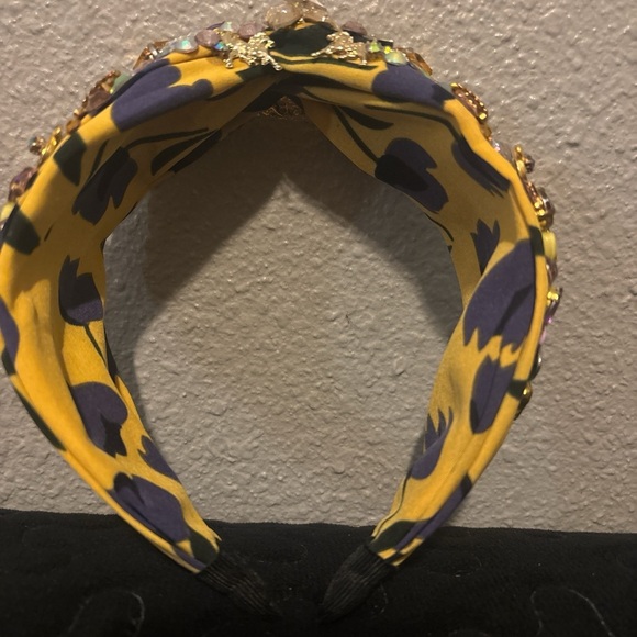 The Unbranded Brand Accessories - Elegant Floral Yellow and Purple Headband